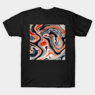 Suminagashi Japanese Marbled Pattern T-Shirt